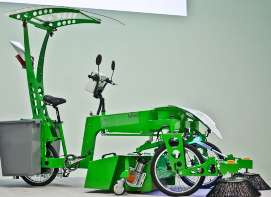 Fahrradkehrmaschine - bicycle sweeper?